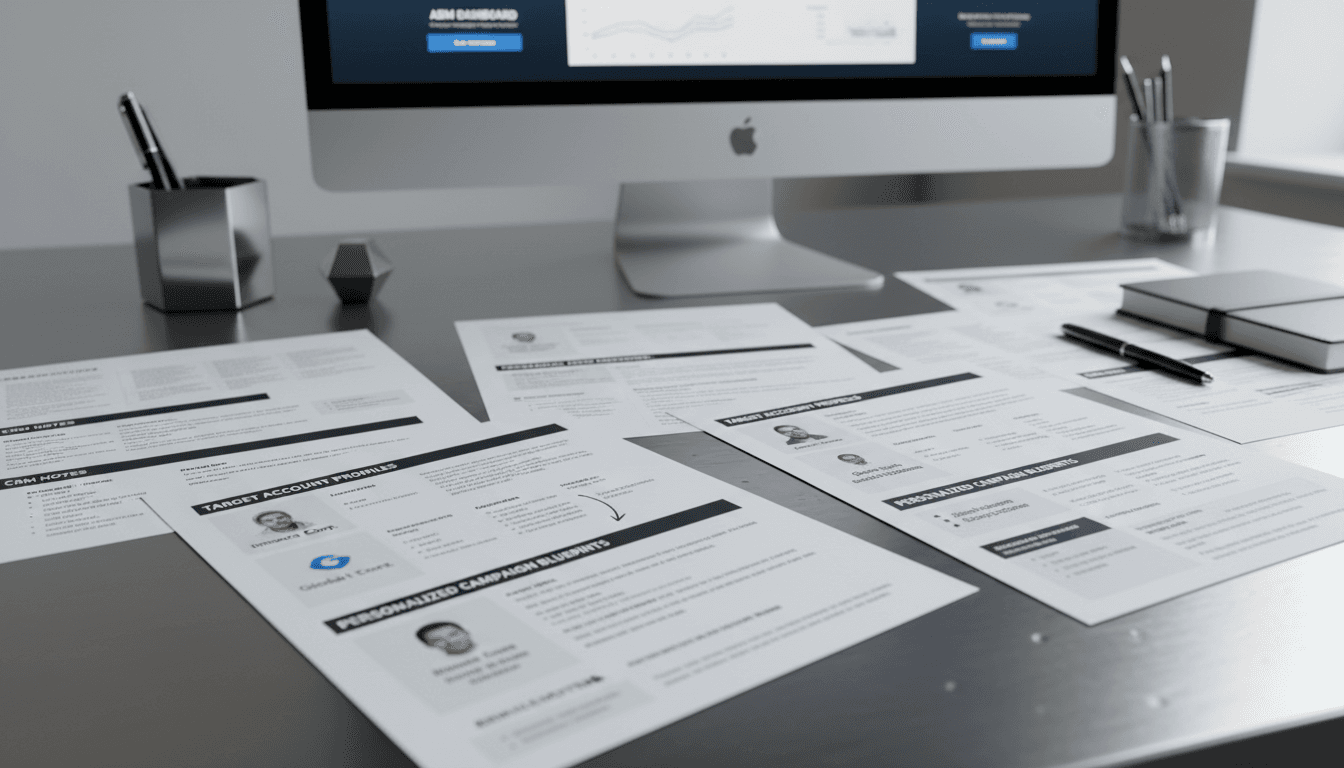 Account-based marketing setup with target account lists and personalized campaigns