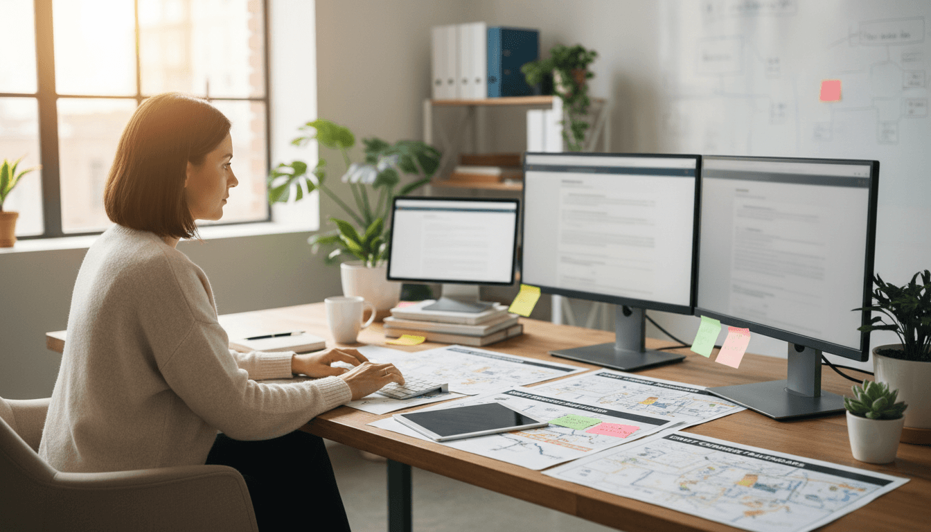 Healthcare marketing specialist creating targeted messaging and content
